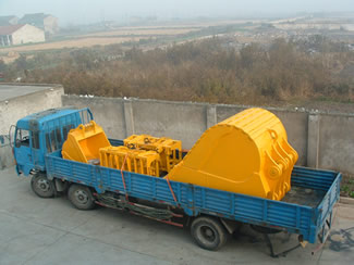 large excavator bucket